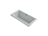 KOHLER K-1167-GW-95 Underscore Rectangle 60" x 30" drop-in BubbleMassage(TM) Air Bath with Bask heated surface and reversible drain