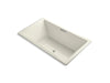 KOHLER K-1174-GVB-96 Underscore Rectangle 72" x 42" drop-in VibrAcoustic + BubbleMassage(TM) Air Bath with center drain