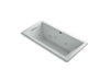 KOHLER K-1822-H2-95 Underscore Rectangle 66" x 32" drop-in whirlpool with heater without jet trim