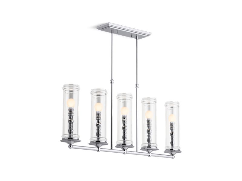 KOHLER 23346-CH05-CPL Damask Five-Light Linear in Polished Chrome