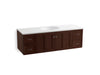 KOHLER K-99523-1WG Damask 60" wall-hung bathroom vanity cabinet with 2 doors and 4 drawers