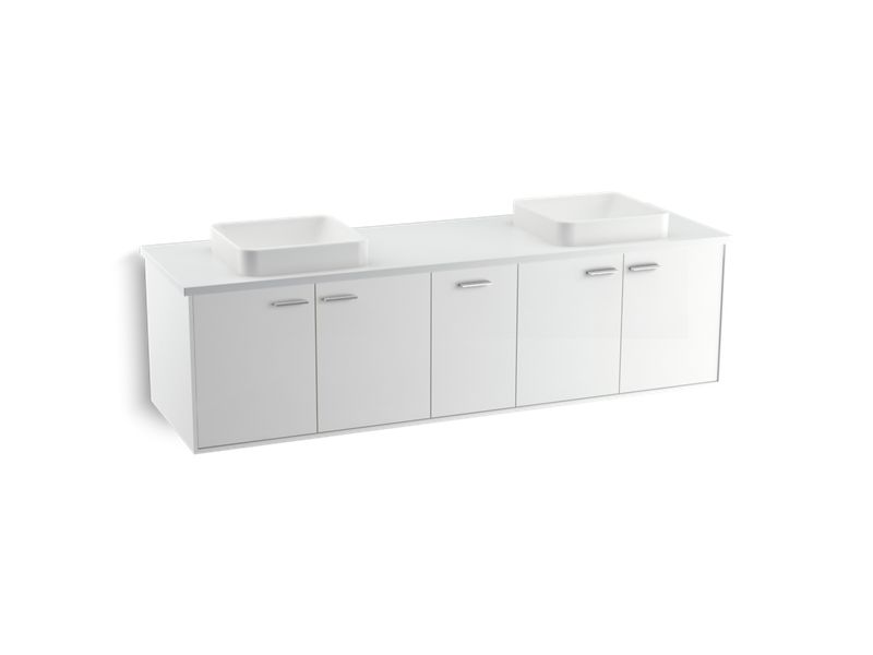 KOHLER K-99550-1WA Jute 72" wall-hung bathroom vanity cabinet with 4 doors and 1 drawer