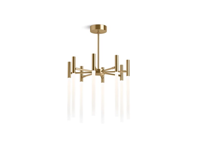 KOHLER 23459-CHLED-BGL Components Eight-Light Led Chandelier in Moderne Brushed Gold