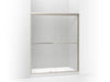 KOHLER 709064-D3-MX Gradient Sliding Shower Door, 70-1/16" H X 59-5/8" W, With 1/4" Thick Frosted Glass in Matte Nickel