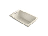 KOHLER K-1849-G-47 Underscore Rectangle 60" x 36" drop-in BubbleMassage(TM) Air Bath