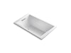 KOHLER K-1849-GW-0 Underscore Rectangle 60" x 36" drop-in BubbleMassage(TM) Air Bath with reversible drain and Bask(TM) heated surface
