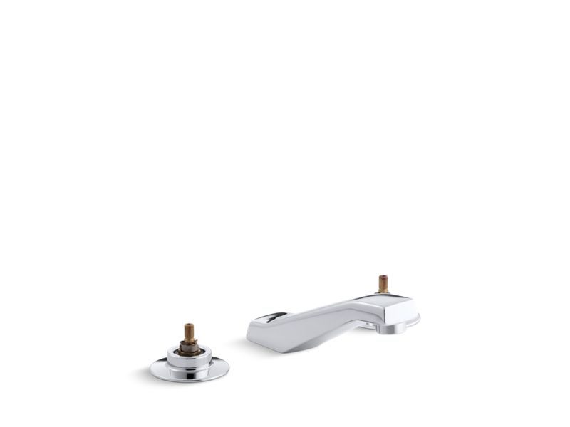 KOHLER 7307-KE-CP Triton Widespread Commercial Bathroom Sink Base Faucet With Rigid Connections And Vandal-Resistant Aerator, Drain Not Included in Polished Chrome