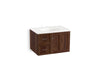 KOHLER K-99517-L-1WE Damask 30" wall-hung bathroom vanity cabinet with 1 door and 2 drawers on left