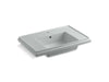 KOHLER K-2758-1-95 Tresham 30" pedestal bathroom sink basin with single faucet hole