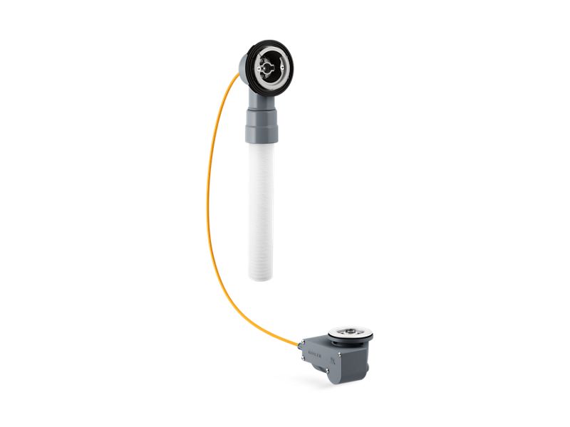 KOHLER K-37386 PureFlo Rough-in cable drain, PVC, 30" cable, less horizontal tube