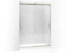 KOHLER K-706165-L Levity Sliding shower door, 82" H x 56-5/8 - 59-5/8" W, with 5/16" thick Crystal Clear glass