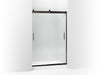 KOHLER K-706010-L Levity Sliding shower door, 74" H x 44-5/8 - 47-5/8" W, with 3/8" thick Crystal Clear glass and blade...