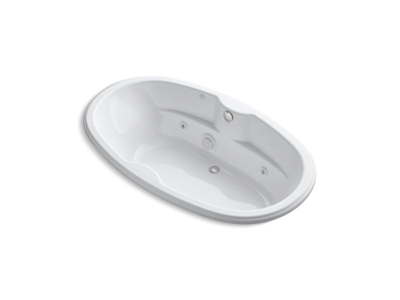 KOHLER K-1148-CD-0 7242 72" x 42" oval drop-in whirlpool with custom pump location