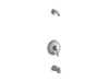 KOHLER TLS12007-4S-BN Fairfax Rite-Temp(R) Bath And Shower Trim Set With Lever Handle And Slip-Fit Spout, Less Showerhead in Vibrant Brushed Nickel