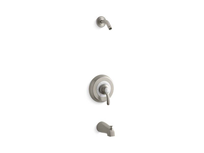 KOHLER TLS12007-4S-BN Fairfax Rite-Temp(R) Bath And Shower Trim Set With Lever Handle And Slip-Fit Spout, Less Showerhead in Vibrant Brushed Nickel
