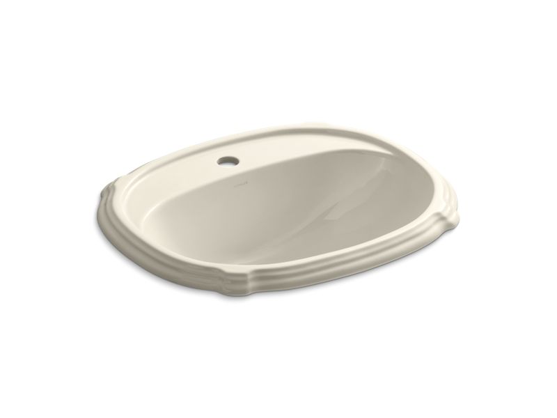 KOHLER K-2189-1-47 Portrait Drop-in bathroom sink with single faucet hole