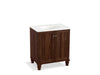 KOHLER K-99515-LG-1WE Damask 30" bathroom vanity cabinet with furniture legs and 2 doors