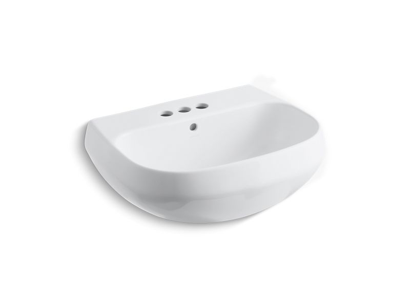 KOHLER K-2296-4-0 Wellworth Bathroom sink basin with 4" centerset faucet holes
