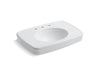 KOHLER K-2348-8 Bancroft 30" bathroom sink with 8" widespread faucet holes