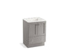 KOHLER K-99527-TK-1WT Poplin 24" bathroom vanity cabinet with toe kick, 2 doors and 1 drawer