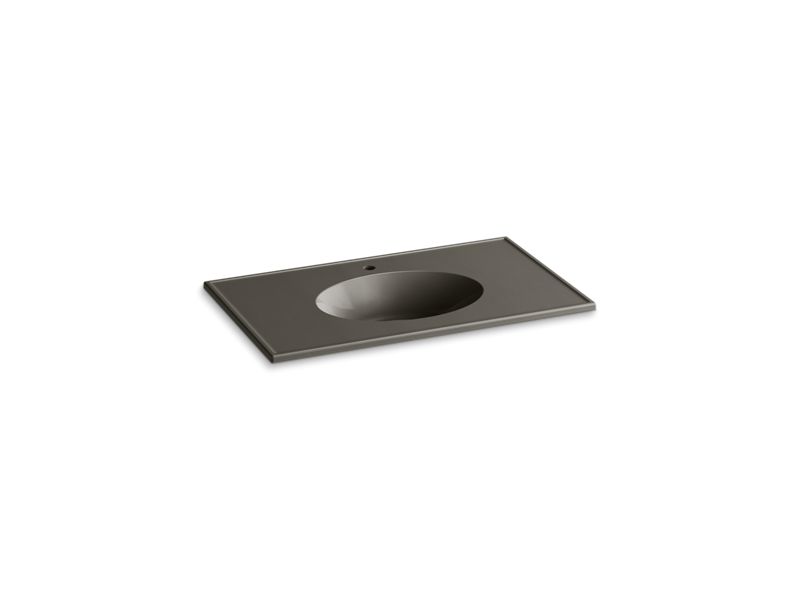 KOHLER K-2798-1 Ceramic/Impressions 37" Vitreous china vanity top with integrated oval sink