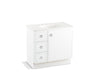 KOHLER K-99507-TKL-1WA Jacquard 36" bathroom vanity cabinet with toe kick, 1 door and 3 drawers on left