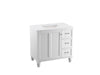 KOHLER K-99520-LGR Damask 36" bathroom vanity cabinet