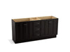 KOHLER K-99525-TKSD-1WU Damask 72" bathroom vanity cabinet with toe kick, 4 doors and 3 drawers, split top drawer