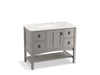 KOHLER K-99568-1WT Marabou 42" bathroom vanity cabinet with 1 door and 4 drawers