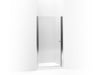 KOHLER 702416-L-SH Fluence Pivot Shower Door, 65-1/2" H X 27-1/4 - 28-3/4" W, With 1/4" Thick Crystal Clear Glass in Bright Silver