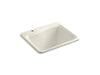 KOHLER K-6657-1 River Falls 25" x 22' x 14-15/16" top-mount utility sink with single faucet hole on deck on left side