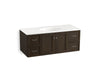KOHLER K-99522-1WC Damask 48" wall-hung bathroom vanity cabinet with 2 doors and 4 drawers