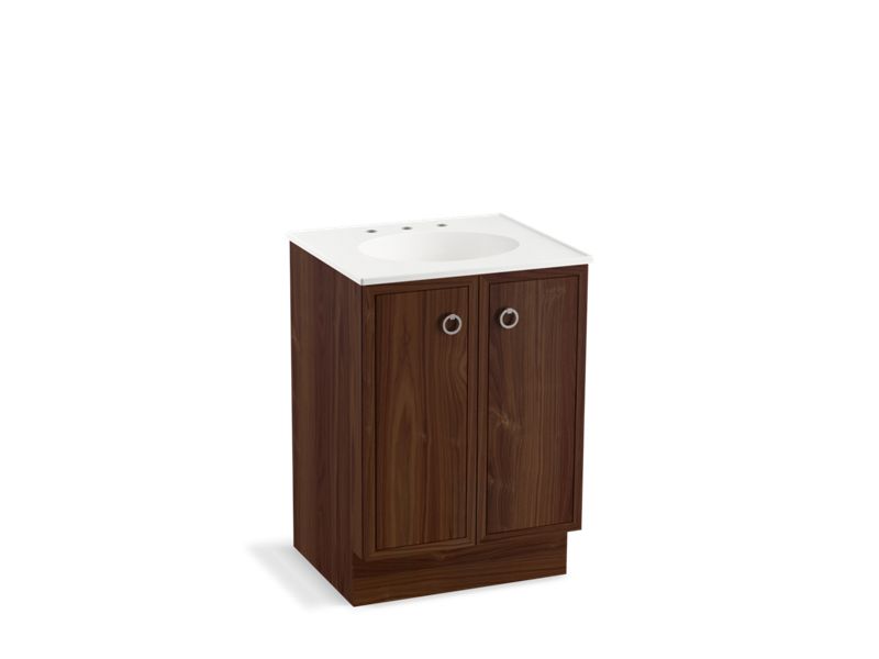 KOHLER K-99500-TK-1WE Jacquard 24" bathroom vanity cabinet with toe kick and 2 doors
