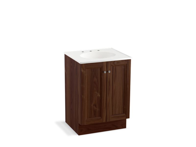 KOHLER K-99513-TK-1WE Damask 24" bathroom vanity cabinet with toe kick and 2 doors