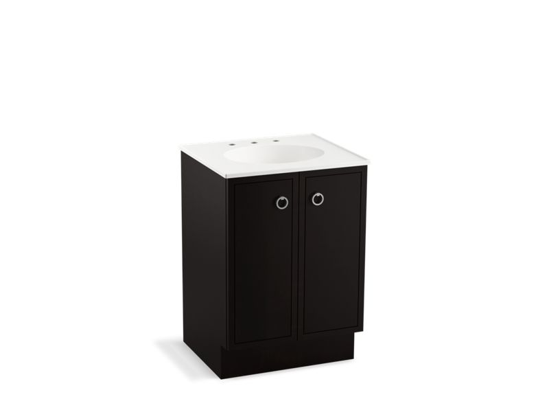 KOHLER K-99500-TK-1WU Jacquard 24" bathroom vanity cabinet with toe kick and 2 doors