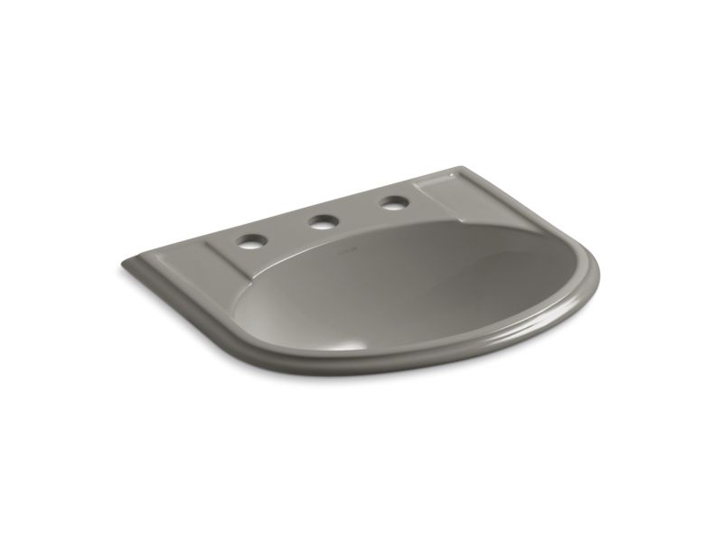 KOHLER K-2279-8-K4 Devonshire Drop-in bathroom sink with 8" widespread faucet holes