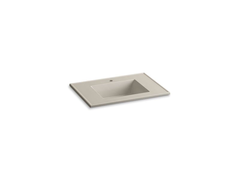 KOHLER K-2779-1 Ceramic/Impressions 31" Vitreous china vanity top with integrated rectangular sink