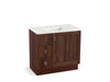 KOHLER K-99533-TKL-1WE Poplin 36" bathroom vanity cabinet with toe kick, 1 door and 3 drawers on left
