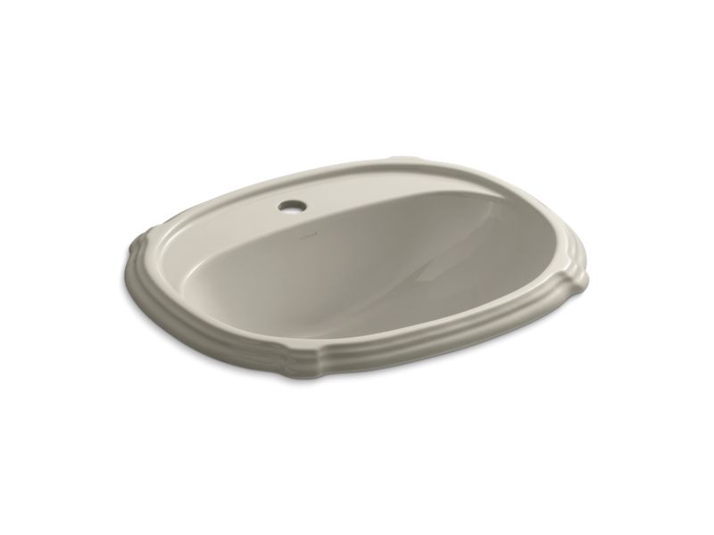 KOHLER K-2189-1-G9 Portrait Drop-in bathroom sink with single faucet hole