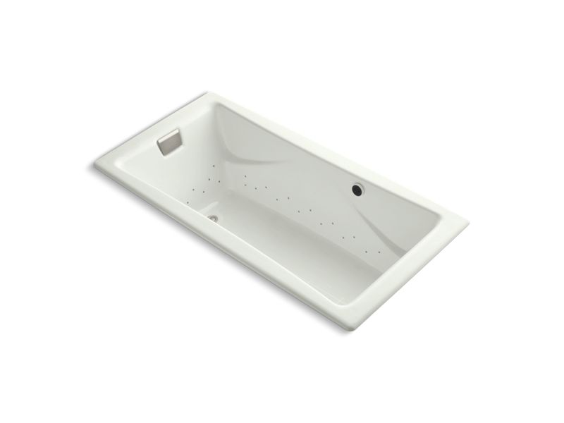KOHLER K-865-GBN-NY Tea-for-Two 72" x 36" drop-in BubbleMassage air bath with Vibrant Brushed Nickel airjet finish