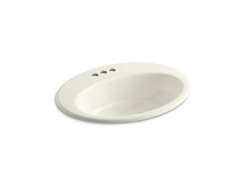 KOHLER K-2907-4-96 Thoreau Drop-in bathroom sink with 4" centerset faucet holes