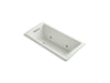 KOHLER K-1167-GVBCW-NY Underscore Rectangle 60" x 30" drop-in VibrAcoustic + BubbleMassage Air Bath with Bask(TM) heated surface and chromatherapy
