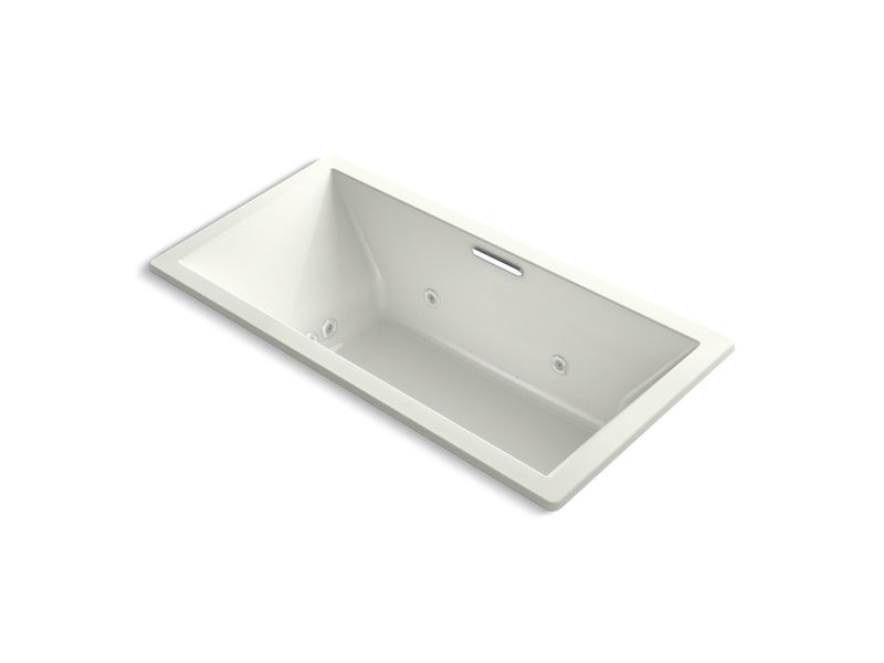 KOHLER K-1835-XH2G-NY Underscore Rectangle 72" x 36" drop-in whirlpool + BubbleMassage(TM) Air Bath with center drain