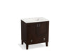 KOHLER K-99529-LG-1WB Poplin 30" bathroom vanity cabinet with legs, 2 doors and 1 drawer