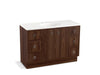 KOHLER K-99509-TK-1WE Jacquard 48" bathroom vanity cabinet with toe kick, 2 doors and 6 drawers