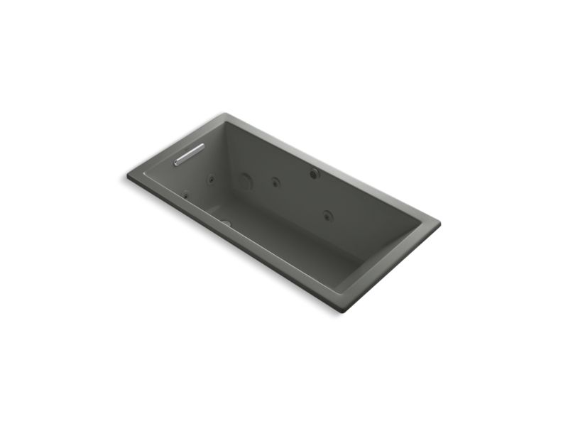 KOHLER K-1167-H2-58 Underscore Rectangle 60" x 30" drop-in whirlpool with heater without jet trim