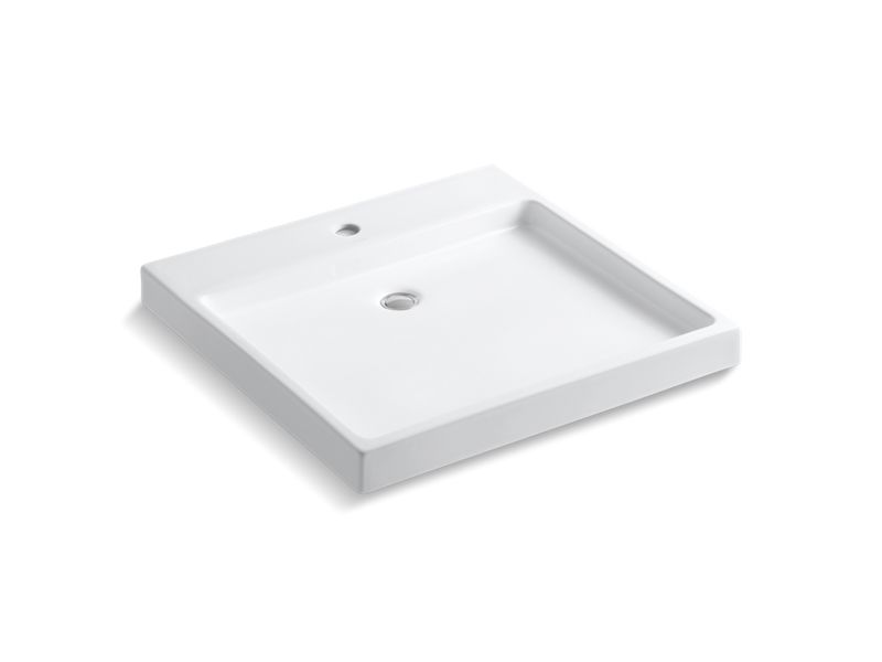 KOHLER K-2314-1 Purist Wading Pool Fireclay vessel bathroom sink with single faucet hole