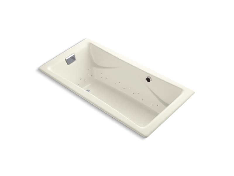 KOHLER K-865-GCP-96 Tea-for-Two 72" x 36" drop-in BubbleMassage air bath with Polished Chrome airjet finish
