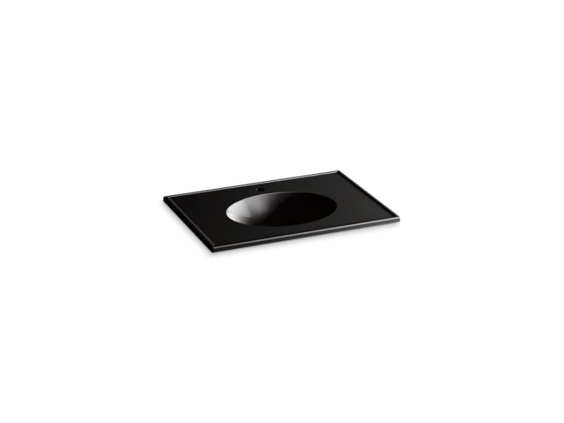 KOHLER K-2796-1 Ceramic/Impressions 31" oval vanity-top bathroom sink with single faucet hole