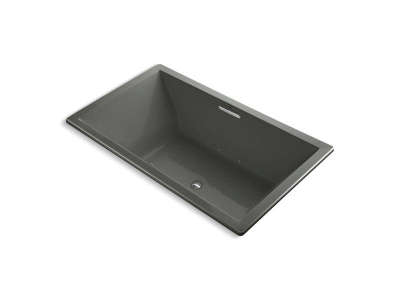 KOHLER K-1174-G-58 Underscore Rectangle 72" x 42" drop-in BubbleMassage(TM) Air Bath with center drain